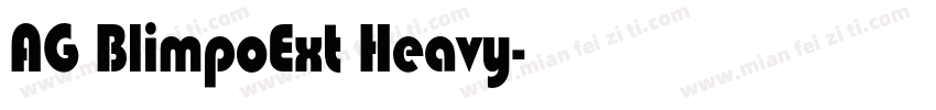 AG BlimpoExt Heavy字体转换